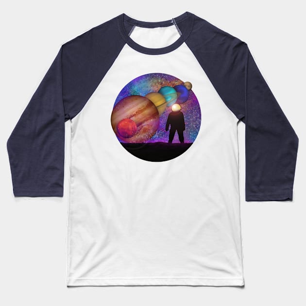 Happy Little Planets Baseball T-Shirt by ColourMoiChic